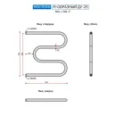Полотенцесушитель водяной Ростела М-образный 500x500 ДУ-25