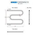 Полотенцесушитель водяной Ростела М-образный 500x600 ДУ-25