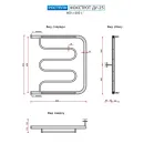 Полотенцесушитель водяной Ростела Фокстрот 600x600 ДУ-25 