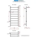 Полотенцесушитель Ростела Классик+ боковое левое подключение 1" 40x100 см
