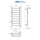Полотенцесушитель водяной Ростела Классик+ 400x1000/10 1" боковое левое подключение