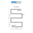 Полотенцесушитель водяной Ростела Грация 500x720 1/2" резьба 