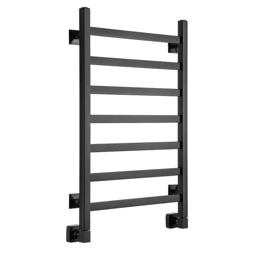 Полотенцесушитель водяной Ростела Экспи Квадро V30 500x800/7 1/2" черный, нижнее подключение 