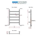 Полотенцесушитель водяной Ростела Экспи Квадро V30 400x600/5 1/2" белый, нижнее подключение 