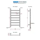 Полотенцесушитель водяной Ростела Экспи Квадро V30 400x800/7 1/2" белый, нижнее подключение 