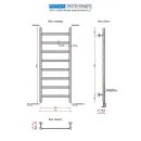 Полотенцесушитель водяной Ростела Экспи Квадро V30 400x1000/8 1/2" белый, нижнее подключение 
