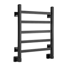 Полотенцесушитель водяной Ростела Экспи Квадро V30 400x600/5 1/2" черный, нижнее подключение