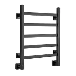 Полотенцесушитель водяной Ростела Экспи Квадро V30 400x600/5 1/2" черный, нижнее подключение