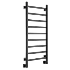Полотенцесушитель водяной Ростела Экспи Квадро V30 400x1200/9 1/2" черный, нижнее подключение 