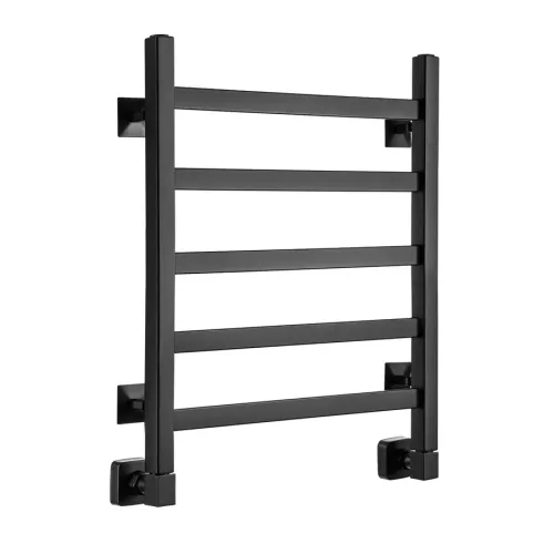 Полотенцесушитель водяной Ростела Экспи Квадро V30 500x600/5 1/2" черный, нижнее подключение 
