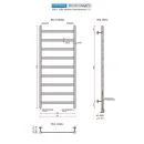 Полотенцесушитель водяной Ростела Экспи Квадро V30 500x1200/9 1/2" черный, нижнее подключение 