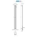 Полотенцесушитель водяной Ростела Мини 1800/3 1/2" белый