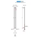 Полотенцесушитель водяной Ростела Мини 1200/2 1/2" черный