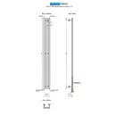 Полотенцесушитель водяной Ростела Мини 1500/3 1/2" черный