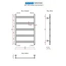Полотенцесушитель водяной Ростела Престиж 500x800/5 черный, нижнее подключение