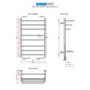 Полотенцесушитель водяной Ростела Лира 500x800/9 1/2" нижнее подключение