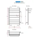 Полотенцесушитель водяной Ростела Лира 500x800/9 1" боковое правое подключение