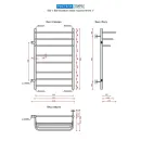Полотенцесушитель водяной Ростела Лира 500x800/9 1" боковое левое подключение