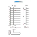 Полотенцесушитель водяной Ростела Бридж 450x900 1" резьба