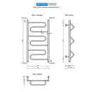 Полотенцесушитель водяной Ростела Танго 400x800 1" нижнее подключение