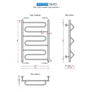 Полотенцесушитель водяной Ростела Танго 500x800 1" нижнее подключение