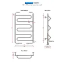 Полотенцесушитель водяной Ростела Танго 500x800 1/2" нижнее подключение