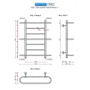 Полотенцесушитель водяной Ростела Трио 600x700/7 1" нижнее подключение