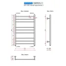 Полотенцесушитель водяной Ростела Свирель V 500х800 1" боковое подключение