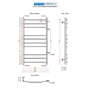 Полотенцесушитель водяной Ростела Свирель D 500x1000 1" боковое подключение