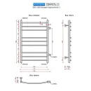 Полотенцесушитель водяной Ростела Свирель D 500x800 1" боковое подключение