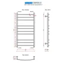 Полотенцесушитель водяной Ростела Свирель D 500x1000 1" нижнее подключение