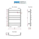 Полотенцесушитель водяной Ростела Свирель D 500x700 1" нижнее подключение