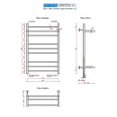 Полотенцесушитель водяной Ростела Свирель V+ 500x800 1/2" нижнее подключение