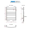 Полотенцесушитель водяной Ростела Свирель D 500x700/7 1/2" нижнее подключение