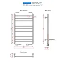 Полотенцесушитель водяной Ростела Свирель V Квадрат 500x800 1/2" нижнее подключение