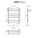 Полотенцесушитель водяной Ростела Свирель V+ 500x700 1" боковое левое подключение