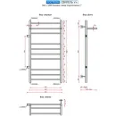 Полотенцесушитель Ростела Свирель V+ боковое левое подключение 1" 50x100 см