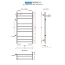 Полотенцесушитель водяной Ростела Свирель V+ 500x1000 1" боковое левое подключение