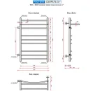 Полотенцесушитель Ростела Свирель D+ боковое левое подключение 1" 50x80 см