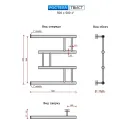 Полотенцесушитель водяной Ростела Твист 500x500 