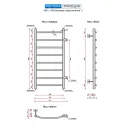 Полотенцесушитель водяной Ростела Трапеция 400x800/8 1" боковое подключение