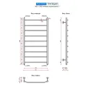 Полотенцесушитель водяной Ростела Трапеция 500x1000/9 1" нижнее подключение