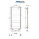 Полотенцесушитель водяной Ростела Трапеция 500x1200/11 1" нижнее подключение