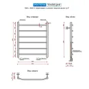 Полотенцесушитель водяной Ростела Трапеция 500x600/6 1/2" нижнее подключение