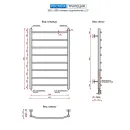 Полотенцесушитель водяной Ростела Трапеция 500x800/8 1/2" нижнее подключение