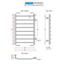 Полотенцесушитель водяной Ростела Трапеция 500x800/8 1" боковое подключение
