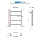 Полотенцесушитель водяной Ростела Соната 400x600/4 1" нижнее подключение
