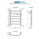 Полотенцесушитель водяной Ростела Соната 400x600/6 1" нижнее подключение