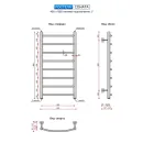 Полотенцесушитель водяной Ростела Соната 400x800/8 1" нижнее подключение