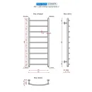 Полотенцесушитель водяной Ростела Соната 400x1000/9 1" нижнее подключение